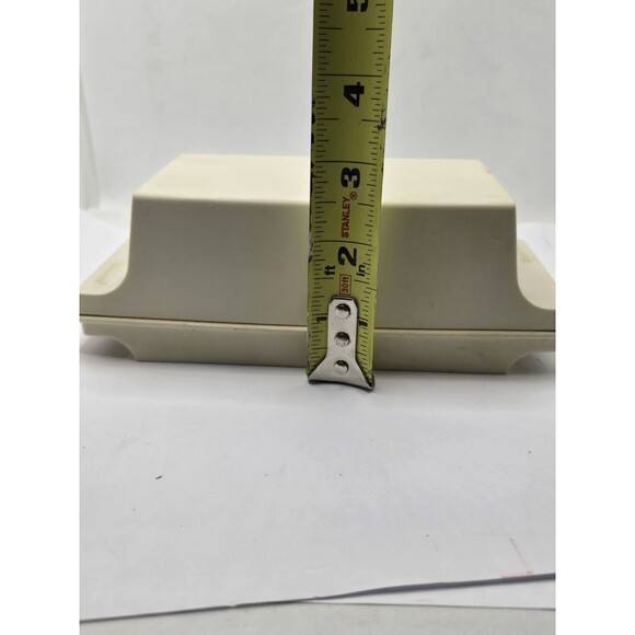 Vintage Tupperware Almond Double Stick Butter or Cream Cheese Keeper Dish w/ Lid - Picture 11 of 11